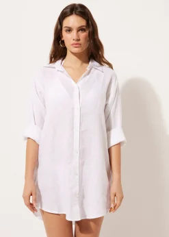 Robe chemisier en lin
